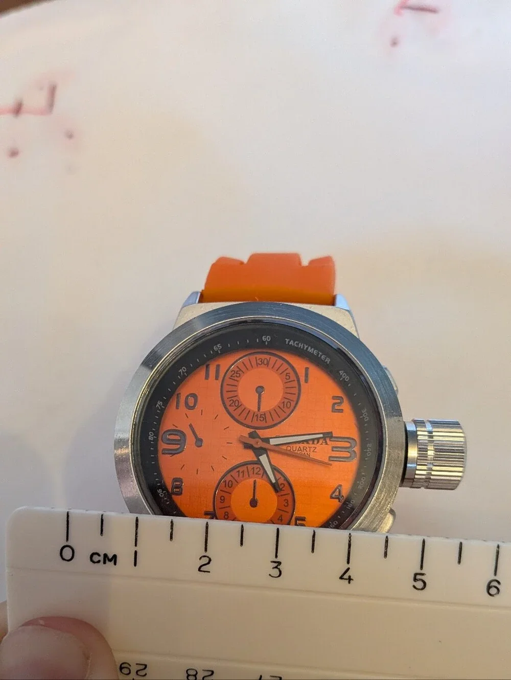 Strada Orange Silicone Strap Men’s Quartz Watch